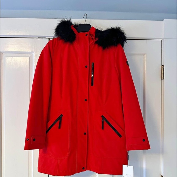 Red Calvin Klein women’s large jacket coat - Picture 1 of 6